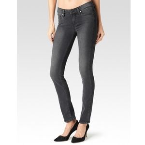 Paige Skyline Ankle Peg Skinny Jean in Smoke Grey
